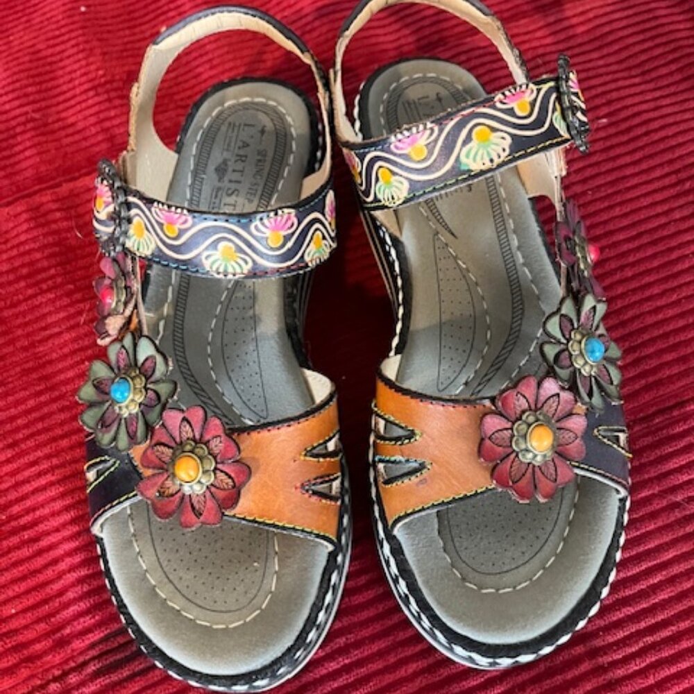 L'Artiste WOMENS Spring Step Sandals, Multicolor, Size 37 (US 6.5-7)